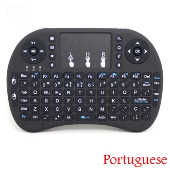 Portugalská Verzia i8 Multi-Funkcia 2,4 Ghz Bezdrôtová Mini Klávesnica Vzduchu Myši TouchPad pre Android TV Box/Laptop/Mini PC