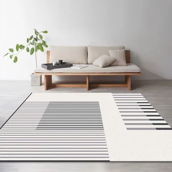 Post moderný vzor geometrického priestoru koberec, veľká veľkosť Nordic štýl dekorácie stroj pletieme kvalitný Nylon materiál posteli koberec