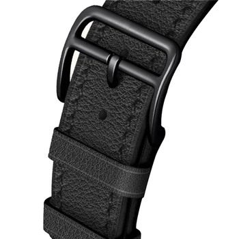 Pre Apple Hodinky Series 5 4 40/44 mm Zápästia pravej Kože Hodinky Remienok Nit Vlastné Vydanie Watchband Pre Series 3 2 Pásma