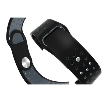 Pre Samsung Galaxy Fit Sm-R370 Smartwatch Náhradný Popruh Úradný Vzor Black Pracky Športové Nahradenie Náramok