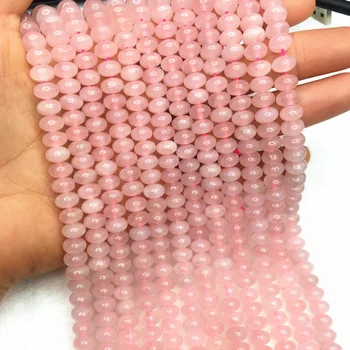 Prírodné Rose quartz stone 5X8mm hot predaj abacus voľné korálky diy Šperky elegantné príslušenstvo zistenia 15inch A1