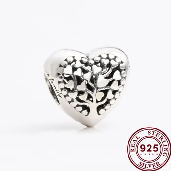 Pôvodné 925 Sterling Silver Perličiek Tvorivé Láska Strom Korálky Fit Ženy Pandora Náramok & Náhrdelník Diy Šperky