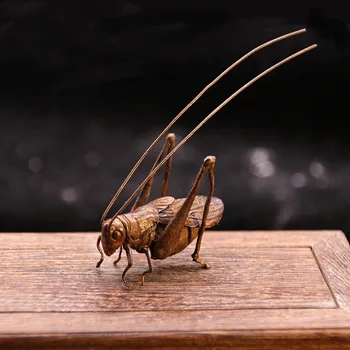 Retro Čistej Medi Čaj Pet Tvorivé Simulácia Koníkov Locust Ozdoby Držiak Na Pero Príslušenstvo Domov Decro Office Dekorácie