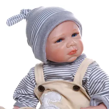 Simulované Silikónové Bábika Reborn Bábiky Baby Silikónové Telo 50 cm Strape Oblečenie S plyšová