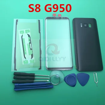 Späť Kryt Batérie Dvere, Zadné Sklo Bývanie Prípade + Predné sklo objektívu Pre Samsung Galaxy S8 G950 G950F 5.8 