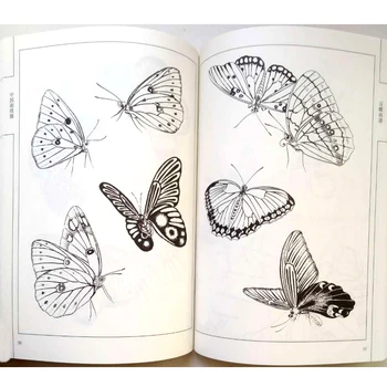 Sto Motýle Obrazy Umenie Knihy Liu Qinfang Sfarbenie Knihy pre Dospelých Relax a Anti-Stres Maľovanie Knihy