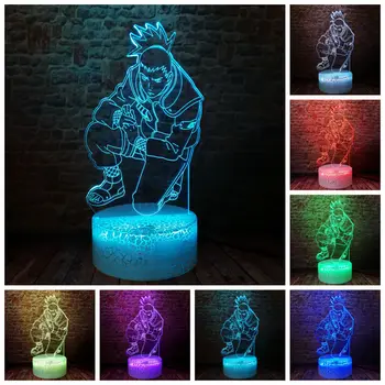 Svetelné 3D LED Farebný Dotykový Stôl Nočného Spanie Lampa Model Naruto Nara Shikamaru Anime postavy Hračky Dieťa
