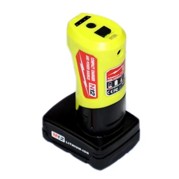 USB adaptér Nabíjačky pre Milwaukee M12 N12 12V Li-ion Power Tools Batérie Banky na nabíjačku na mobilný telefón ipad