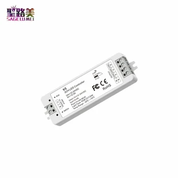 V3 12-24VDC RGB/SCS/Stmievanie 3 Kanálový Bezdrôtový LED RGB Controller 2.4 G RF Wireless Receiver Pre RGB LED Pásy Svetla Pásky Pásky
