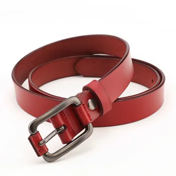 VOHIO Jednoduché žien kožený opasok vhodný žien pás ceintures pour femmes výrobcov priamy predaj Strieborná spona predkožky