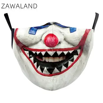 Zawaland Dospelých Halloween Masky Cosplay Joker Klaun, Masku na Tvár Umývateľný Opakovane Úst Skladovanie Čiapky Ochranné PM2.5 Filtre, Masky