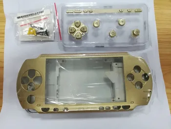 Zlatá Farba Celý set Bývanie Shell Kryt Prípade Výmeny PSP1000 PSP 1000 Hry Konzoly pomocou Tlačidiel Nastavte