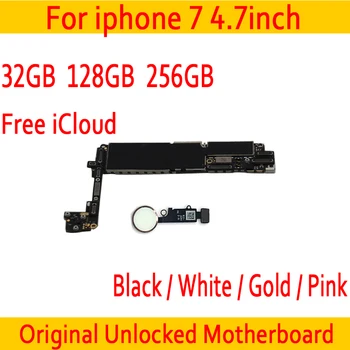 Č iCloud pre iphone 7 Doska s Dotykovým ID/bez Dotyk ID Pôvodné odomknutý pre iphone 7 Logic board,32 GB, 128 gb kapacitou 256 GB