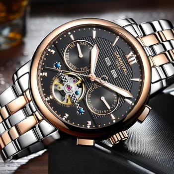 Švajčiarsko Karneval pánske Hodinky, Luxusné Značky Mechanické Wristwatche Sledujte Muž Nepremokavé reloj hom Svetelný Sledovať Sapphire 4