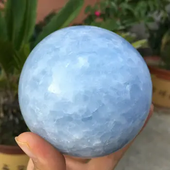 5-10 cm Prírodná Mágia Modrý Kalcit Quartz Crystal ball Vzor Uzdravenie