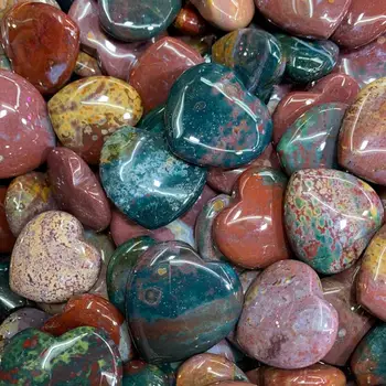 Nové!!! Prírodné Tichom Jaspis Srdce Drahých Kameňov, Minerálov Crystal Kameň Na Liečenie Čakier Decortion