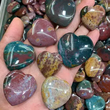 Nové!!! Prírodné Tichom Jaspis Srdce Drahých Kameňov, Minerálov Crystal Kameň Na Liečenie Čakier Decortion