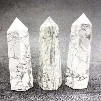 Prírodná Biela Tyrkysové Bod Crystal Liečivú Energiu kameň, Kremeň Domova Reiki Fengshui Leštené Remesiel Kameň Energie